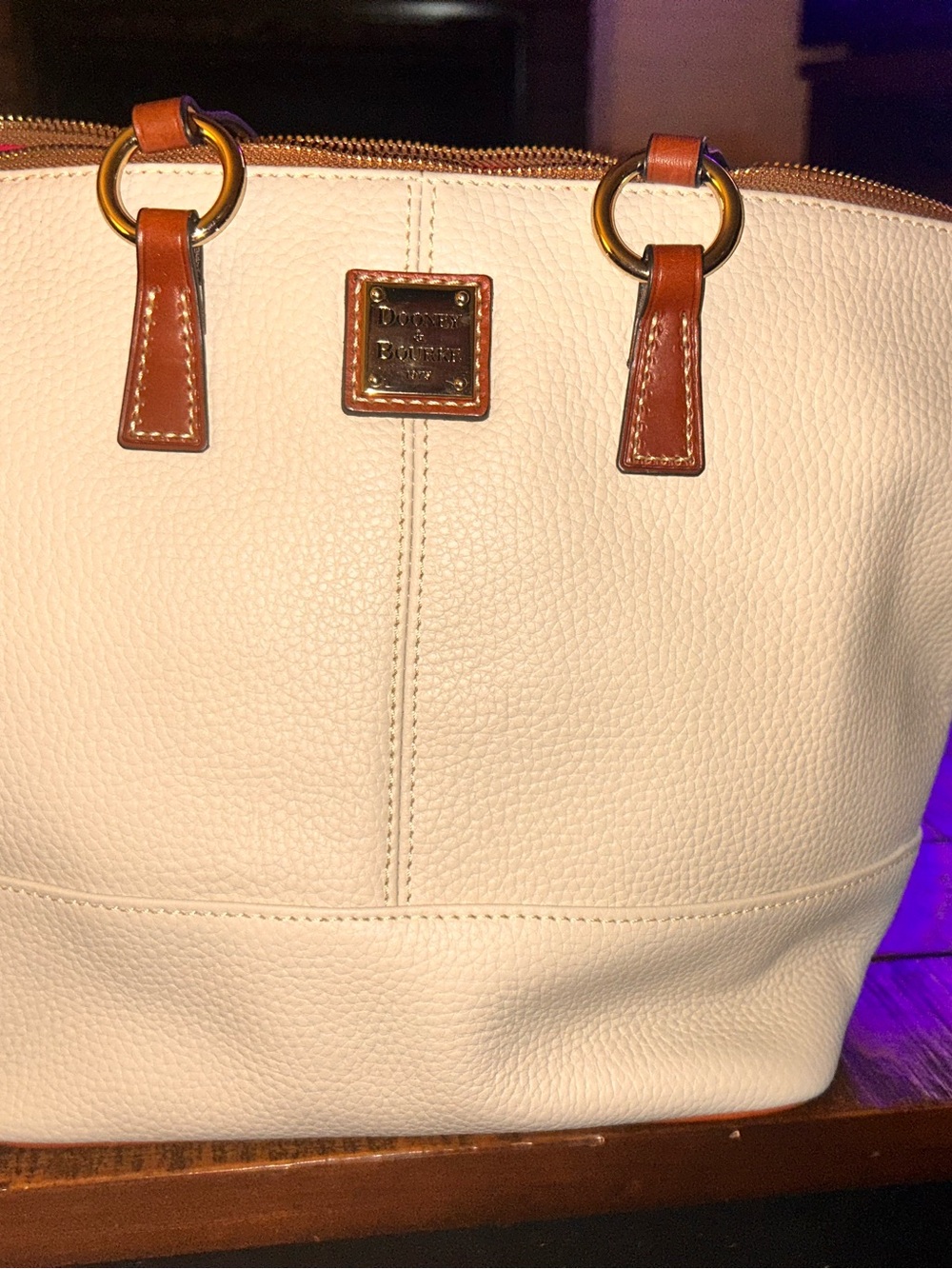 Dooney and Burke Executive Tote Bag- Bone